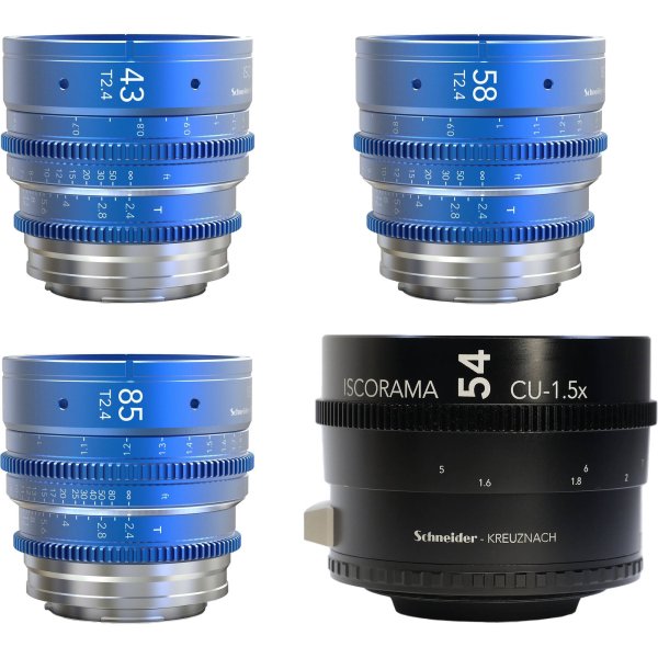ISCO4all Lens Set - 43, 58, 85mm & 54mm CU-1 X1.5 T/2.4 EF-Mount