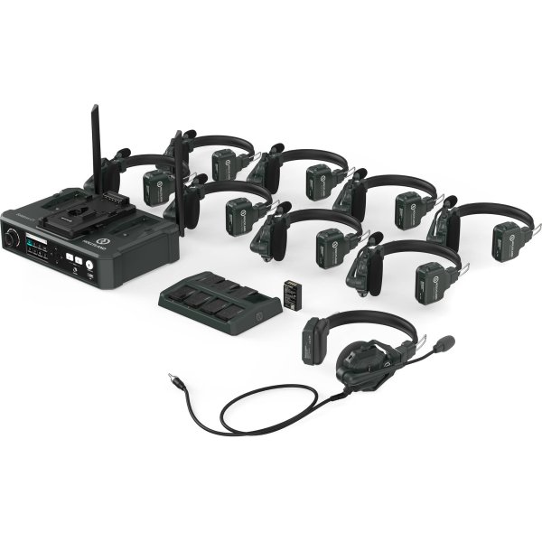 Solidcom C1-HUB8S Full-Duplex Wireless DECT Intercom System with 9 Headsets and HUB Base (1.9 GHz)