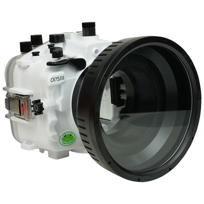 sfch-a7siii-fp90s6-1-sea-frogs-salted-line-underwater-camera-housing-for-sony-a7siii-6-short-flat-port-optical-glass-white_800x